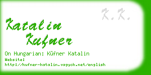katalin kufner business card
