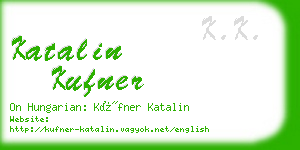 katalin kufner business card
